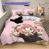 Anime Character Print 3Pcs Bedding Setduvet Cover With 2 Bedropillowcase Home Birthday Gift