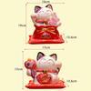 7 Inch Ceramic Lucky Fortune Cat Love Couple Gift Maneki Neko Souvenirs Figure Peach Blossoms Coin Bank Money Box Ornament