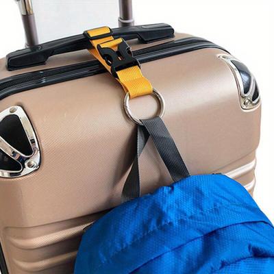 Luggage Strap with Buckle Adjustable Nylon Securing Belt Add A Carry-on Bag On Suitcase Backpack Attachment Strap for Travel Outdoor Use