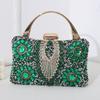 Pochette da sera metallizzata da donna con decorazioni di strass per eventi formali