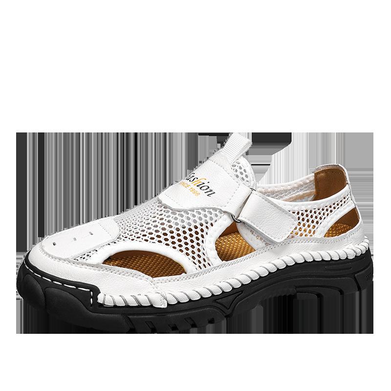 

Мужская обувь большого размера 4546, летняя дышащая сетчатая обувь, спортивная и повседневная обувь, мужская обувь для ходьбы, обувь для ходьбы, обувь с сетчатыми отверстиями 46 белый