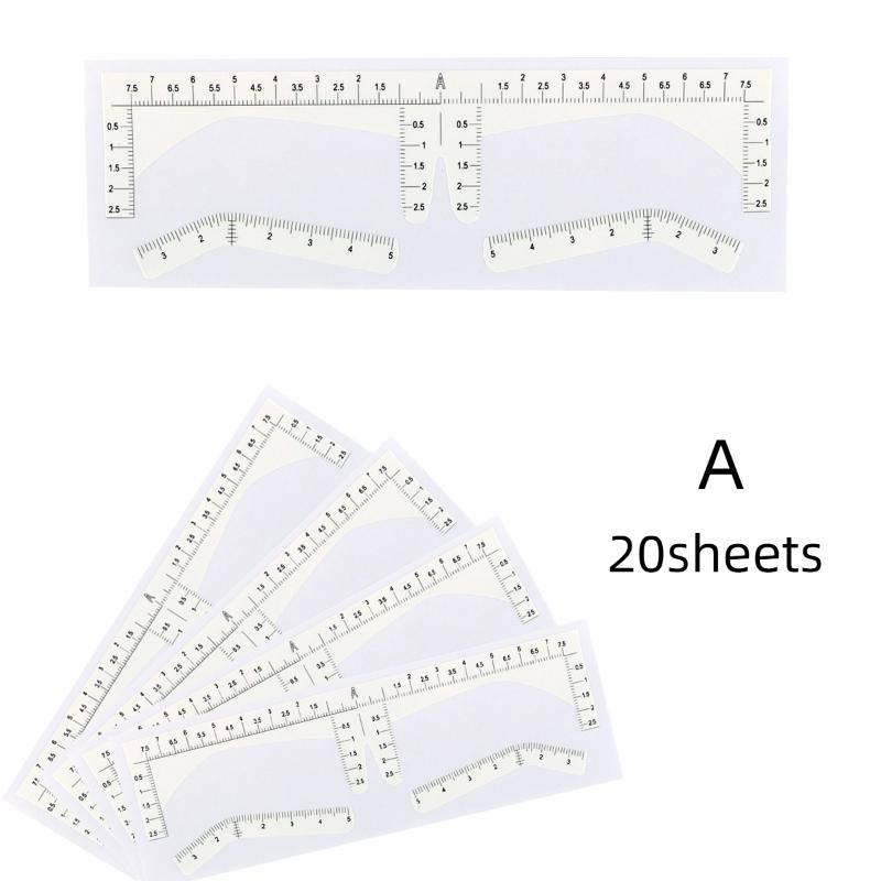 Adhesive, Microblading, Tattoo, Eyebrow Measurement Tools for Permanent Makeup Supply Disposable Eyebrow Ruler Sticker