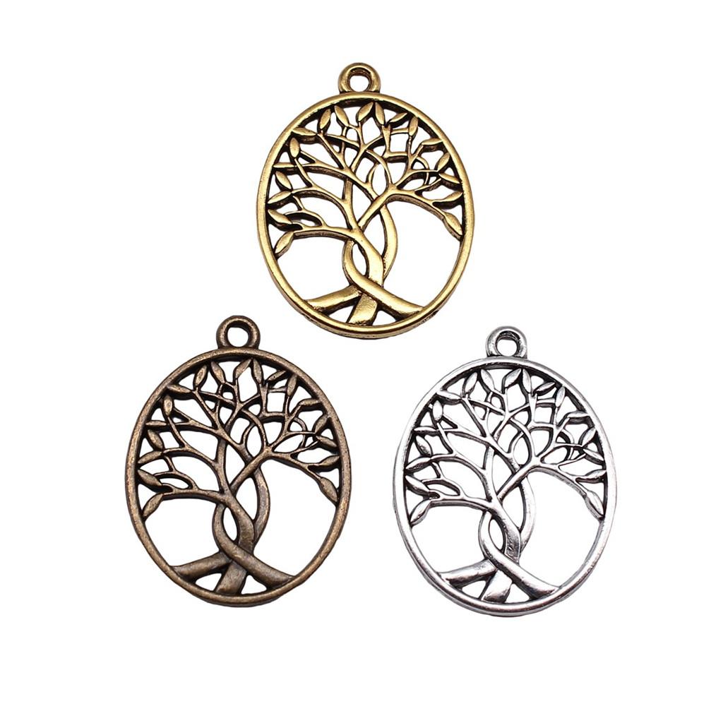 Tree Of Life Charms Antique Round Pendants For Spiritual DIY Jewelry