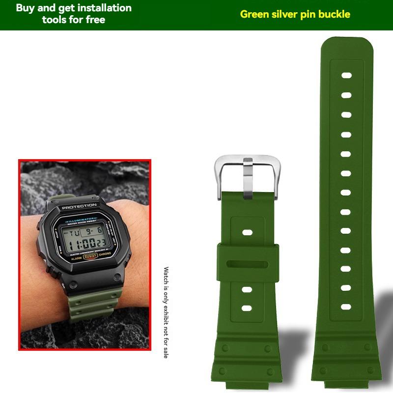 16mm Quick Release Silicone Band for Casio G-Shock DW5600/GW5000/GW5035/DW-6900 | Waterproof Shockproof Strap Watch Bracelet