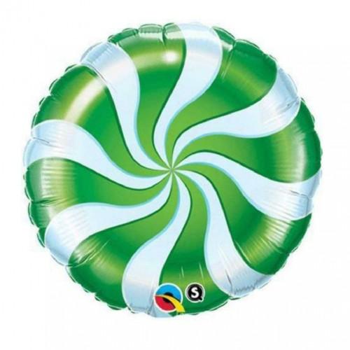 Qualatex Foil Balloon with Festive Candy Swirl Design