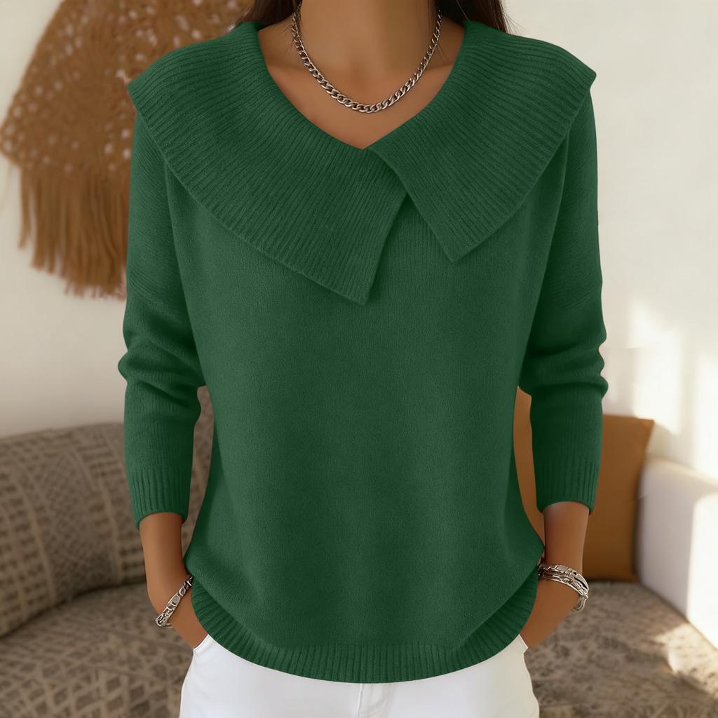 Damen Langarm Strickpullover Tops