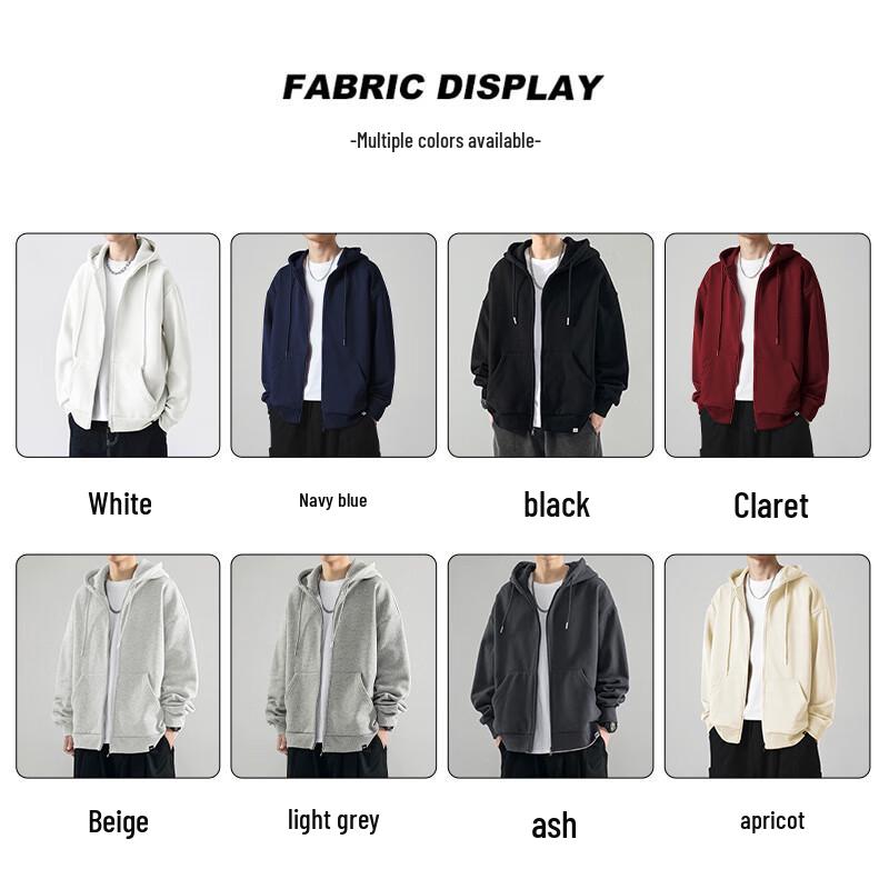 Mark Hua Fei Men's American Style Hooded Cardigan Sweatshirt