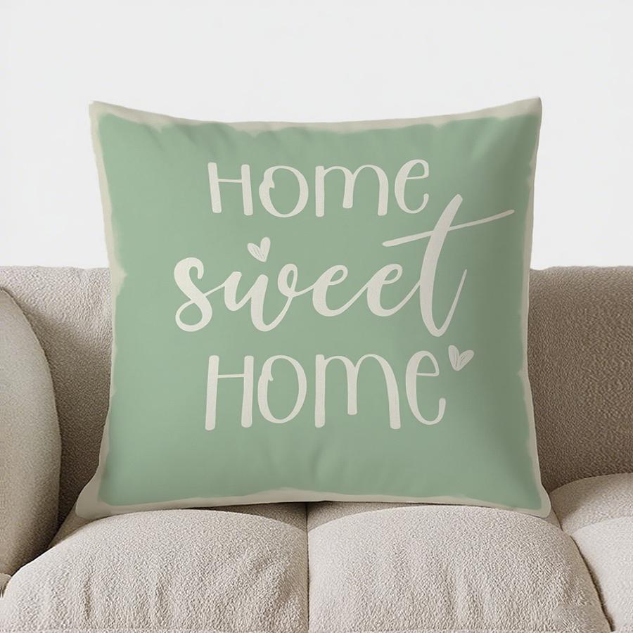 Home Decor Sweet Home Decorative Throw Pillow Cover Pattern Cushion Cover Suitable For Sofa Bedroom Car Pillow Cover