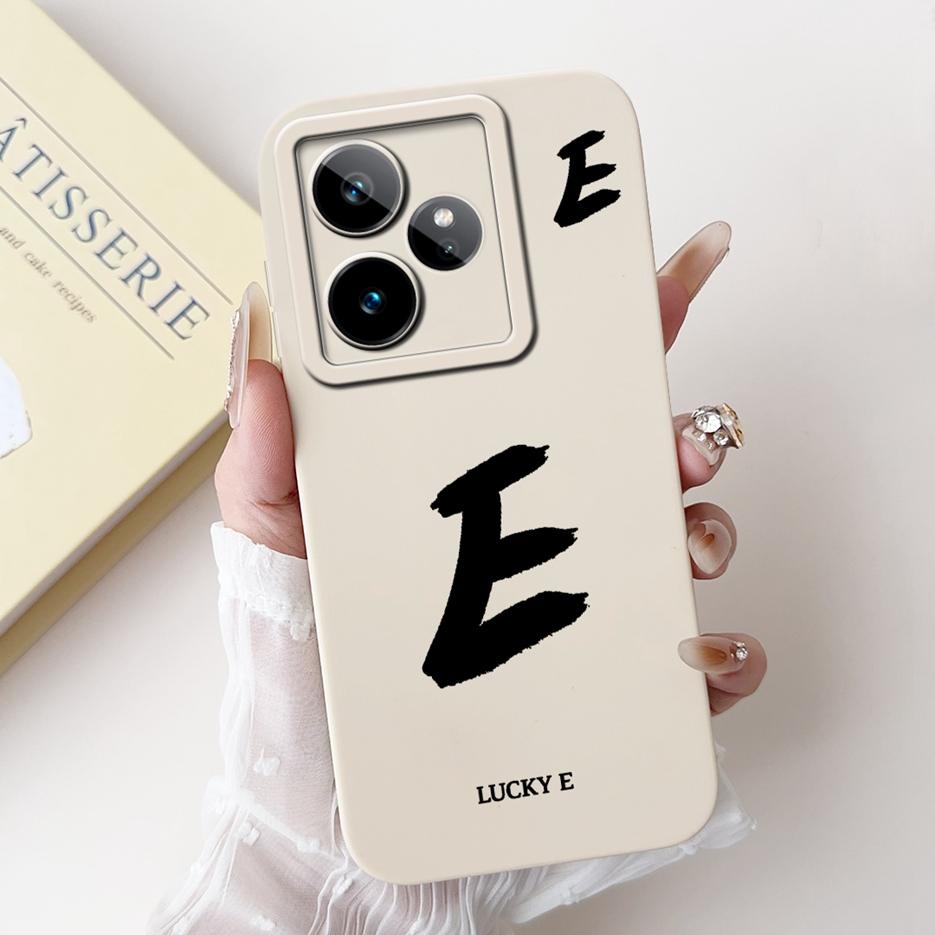For Realme GT7 5G Case RMX5061 Cute Lucky Letters Cover Soft TPU Matte Phone Case For Realme GT 7 Pro GT7 T 7T GT7T Fundas Coque