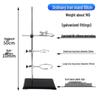 Iron Stand with Square Base for Laboratory Experiments - Complete Set with Flask Clamp & Burette Holder