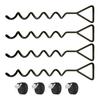 Tie Set for Tree Support, 4 Iron Loop Handle Stakes with 4 Adjustable Ties for Garden and Landscape Maintenance