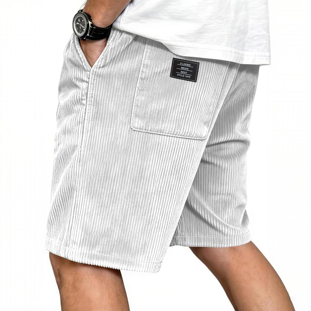 Men's Drawstring Casual Shorts Men's Straight Beach Shorts