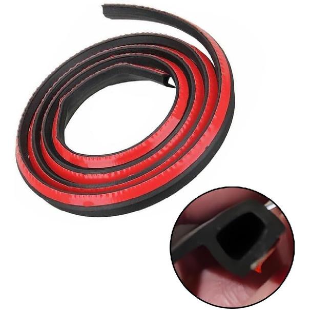 Riloer Universal 16,4 Pés(5 metros) Protetores de Borracha Preta para Bordas de Porta de Carro, Acabamento de Borda Tipo P, Protetor de Entrada de Porta Automotivo, Protetor de Borda de Porta de Carro