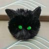 Multi-Color Blush Cat Ball Plush Doll Pendant - Long Hair, Accessory for Bags & Clothing