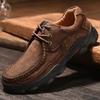 Genuine Leather Men Casual Shoes Luxury Brand Lace Up Sneakers New Trendy Man Hiking Shoes Comfy All-match Male Treking Footwear