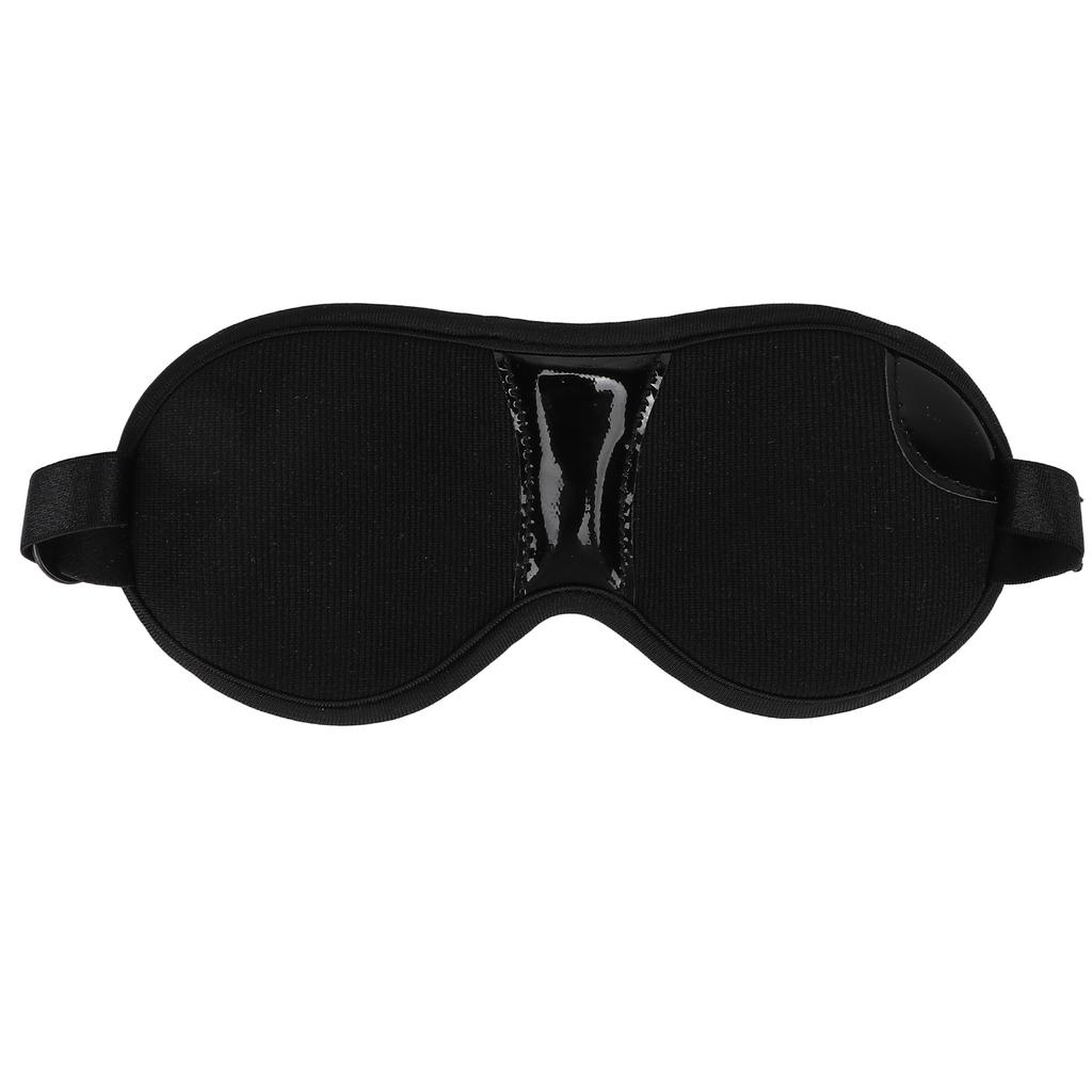 Magnetic Blindfold Improve Sleep Relieve Pressure Adjustable Strap 12 Magnets Stones Eye Shade Black