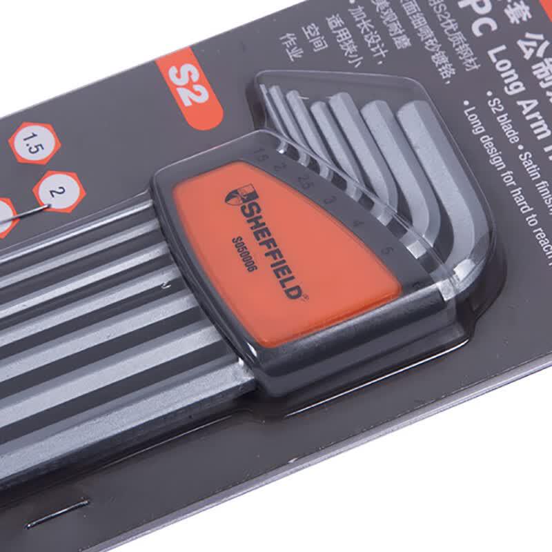 SHEFFIELD 7-Piece Metric Long Arm Hex Key Wrench Set