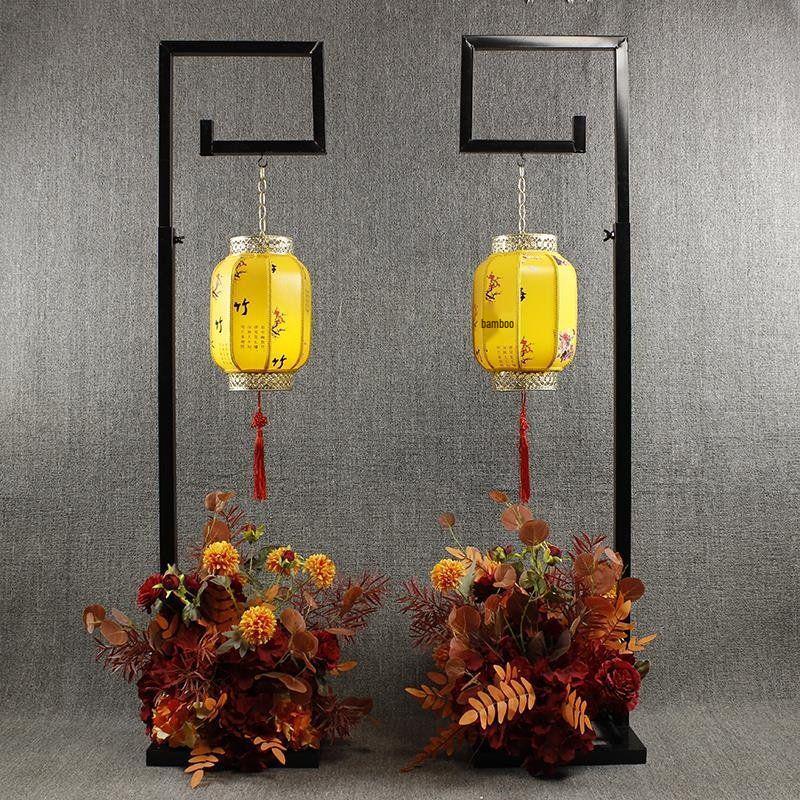 Chinese Wedding Aisle & Stage Decor: Red Carpet, Lanterns, Ornaments