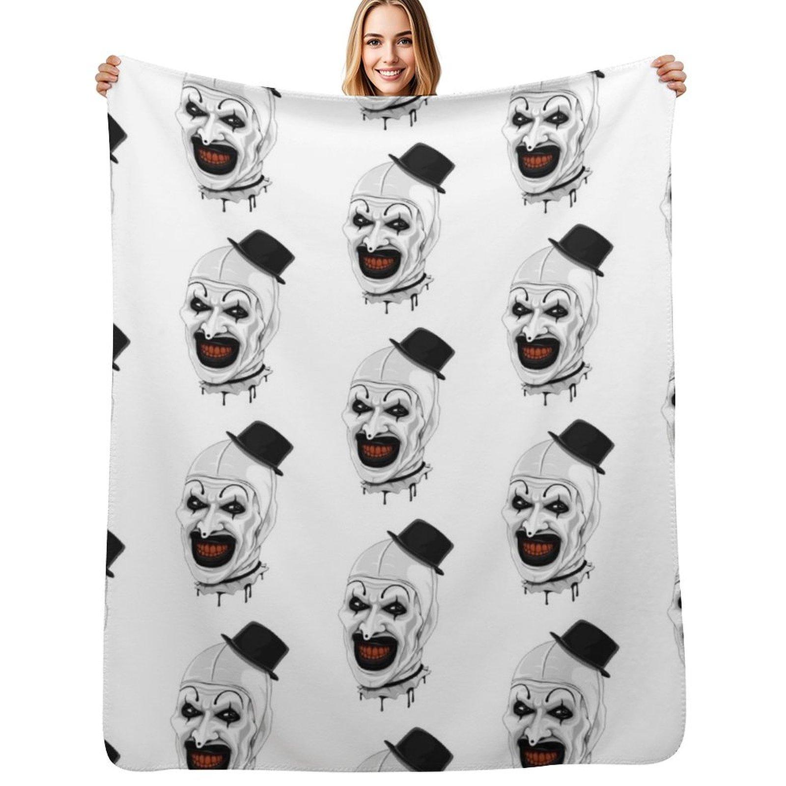 Creative Homewares Unisex Art The Clown Terrifier Movie Halloween Throw Blanket Soft Home Decor Blanket For Couch Bedroom