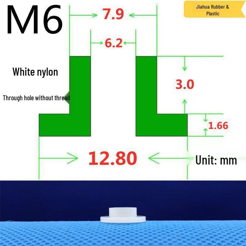 T-förmige Nylon-Dichtungsscheibe M3-M35 Gewinde Isolierabstandshalter