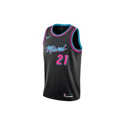 Edición Fan de la NBA 2018-2019 Chaleco Heat Dragic Whiteside No. 21 Hombre Tops Negro AJ4622-011