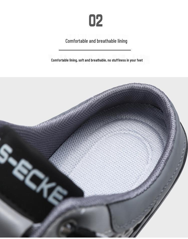 Men's Plus Size Mesh Slip-On Closed-Toe Summer Slippers