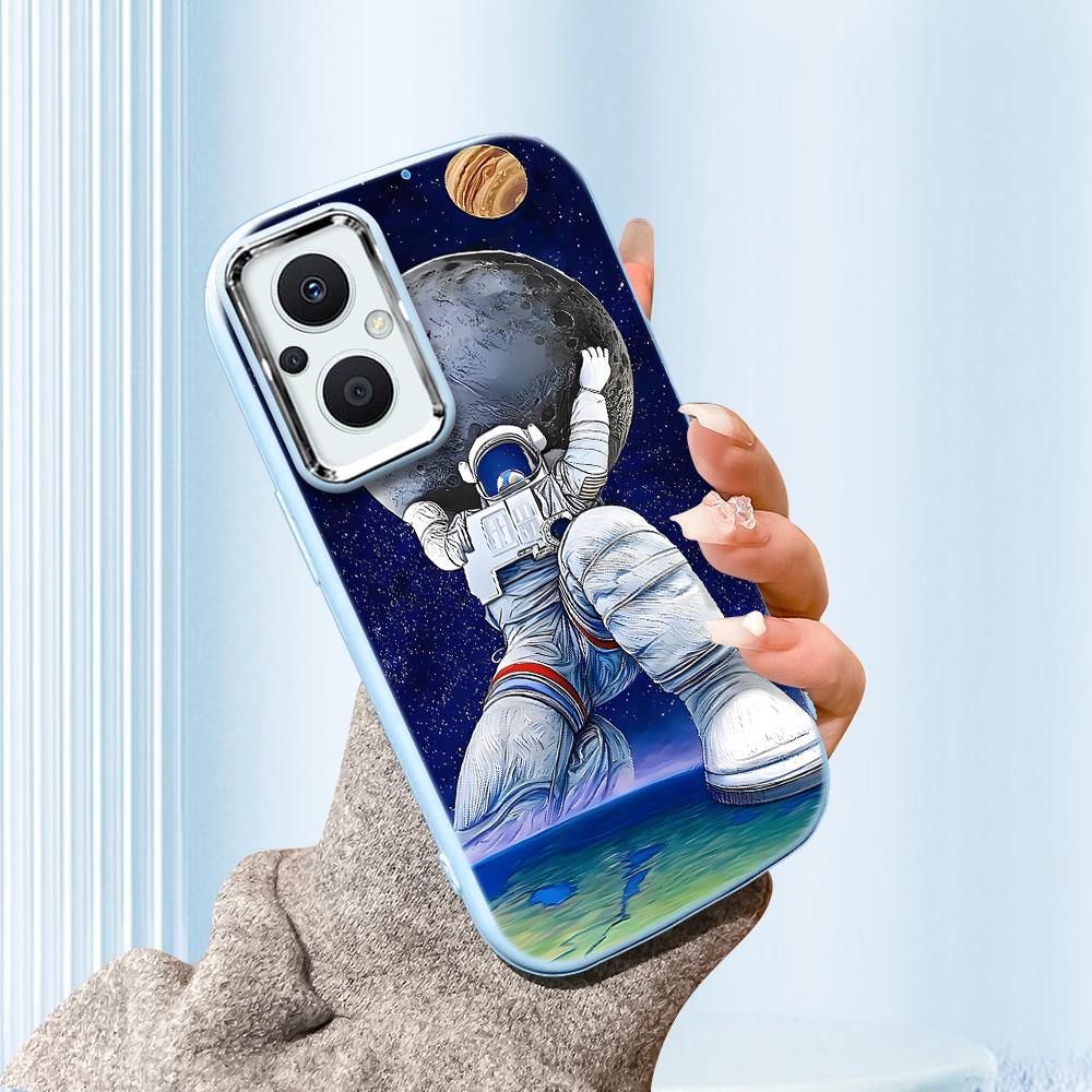 For Vivo V23 V25 V27 V29 V30 Y27S Y28 Y33S Y36 Infinix Hot30I Hot40 Tecno Spark20 Cartoon Black Cat Silver Edge Soft Liquid Silicone Protective Casing