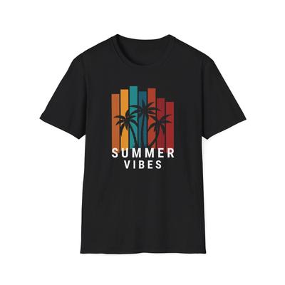 Summer Vibes Unisex Softstyle T-Shirt, Beachwear, Casual Summer Tee, Gift