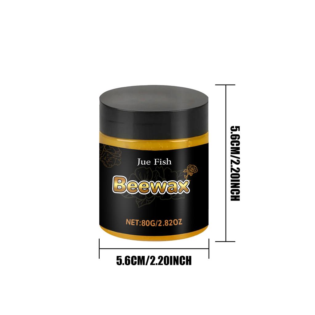 JUE-FISH Mehrzweck-Bienenwachs-Möbelpolitur, Holzwachscreme für Holzreiniger, Möbelpflege, Ölwachs, Holzgewürz, Bienenwachs, 80 g
