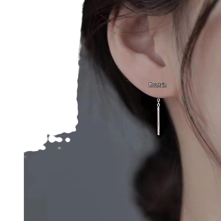 2024 Trendy High-End Sterling Silver Star Threader Earrings for Women