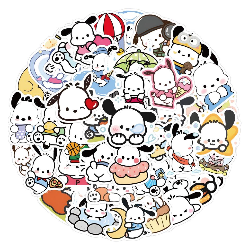60pcs Suitcase Stickers Waterproof Stickers Scooter Computer Tablet Cartoon Decoration