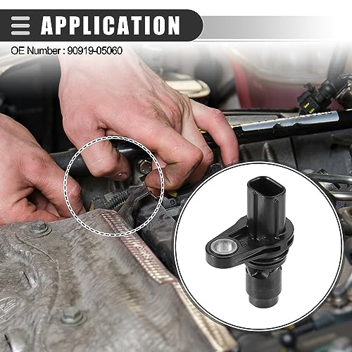 Motoforti Senzor de Poziție a Arborelui cu Came Senzor CPS pentru Toyota 4Runner 2005-2014 ABS Metal Nu. 90919-05060 Negru