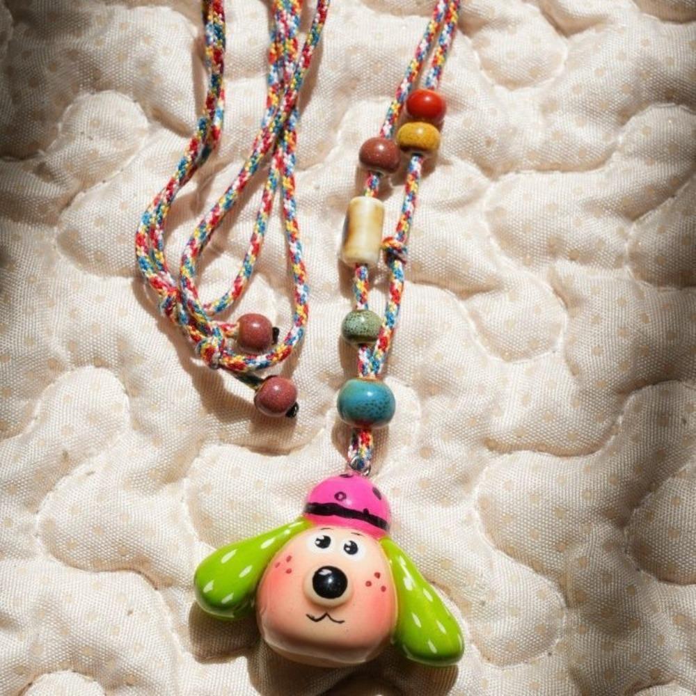 Schlüsselbeinkette Hundeanhänger Halskette Niedlicher Damenchoker Mode Cartoon Halskette Geschenke