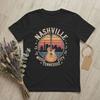 Neuheit Nashville Tennessee Country Musik T-Shirts Unisex Rundhals Reines Baumwoll-T-Shirt Gitarrenstadt T-Shirt Geschenkidee Kleidung