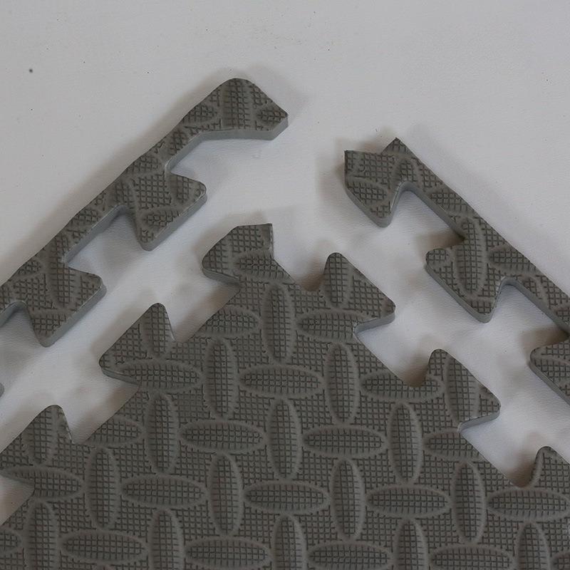 

30*30 см спортивный коврик с защитой от ударов и прожилками листьев, однотонный, для дома и спортзала, защитный коврик для йоги, для ежедневного использования 1pc серый