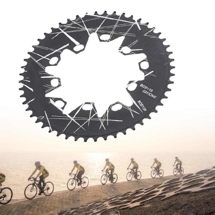 Aluminum Alloy Folding Bikes Ovals Disc Chainring Bicycles Disc Chianset Ovals Chainring Bikes Narrow Wide Chainring