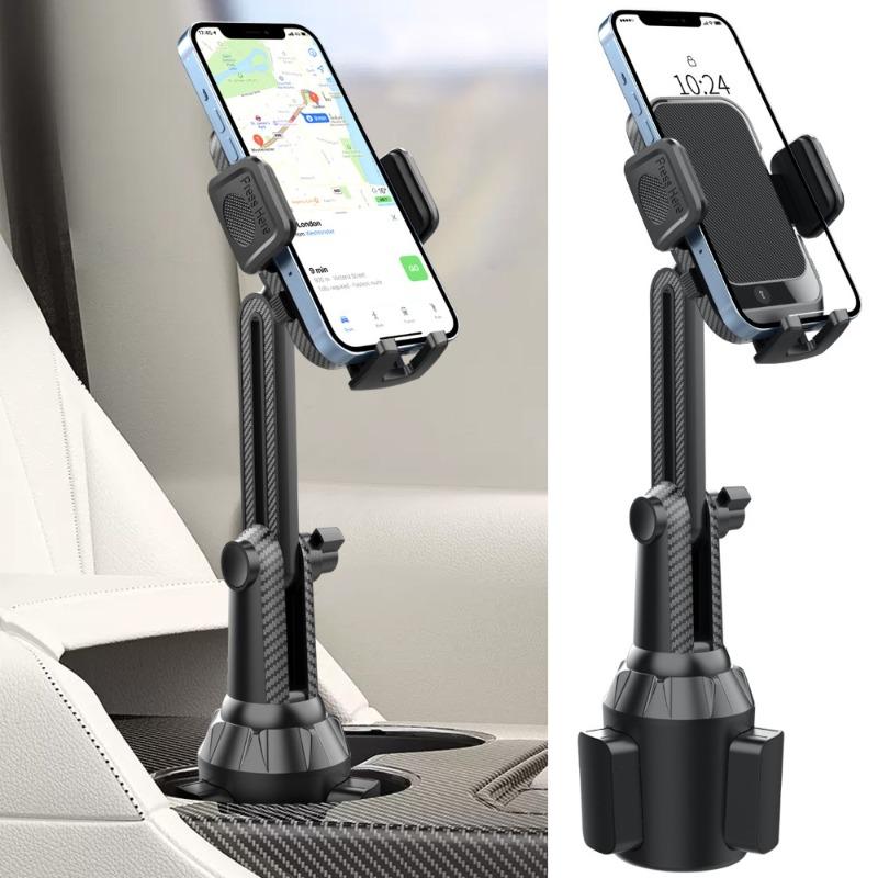 2026 New Universal Car Cup Holder Cellphone Mount Stand for Mobile Cell Phones Adjustable Car Cup Phone Mount for Huawei Samsung