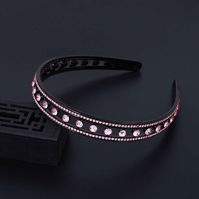 Simple Headband Rhinestone Hair Hoop Bands Flower Crystal Non-slip Bezel Hairbands Women Jewelry Girls Hair Accessories Headwear