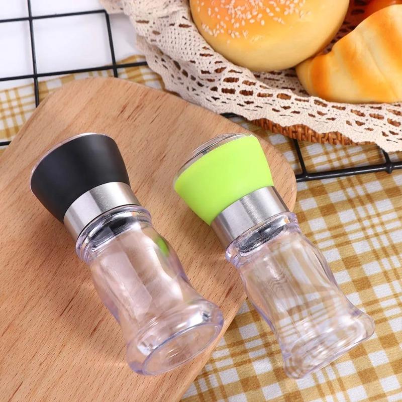 1PC Manual Salt Pepper Mill Grinder Seasoning Bottle Spice Grinding Containers Adjustable Mill Kitchen Gadgets