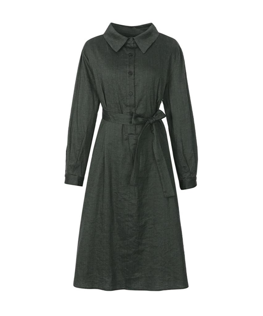 SOUP Shirt Collared Belted Dress (Sa9Opf2)