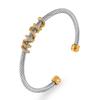 European and American Twisted Wire Gold Opening Bracelet, Brick Bracelet, Cable Wire Rope Bracelet 2026
