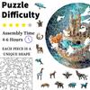 "Handmade Shell Castle Wooden Puzzle" | Durable Plywood, Exquisite Castle Design with Irregular Animal Shapes • Bright Mixed Col