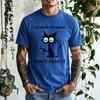 Unisex Funny Cat T-Shirt I'm Here I'm Awake Don't Push It Graphic Tee Short Sleeve Tops Cat Lover Coffee Casual Shirts