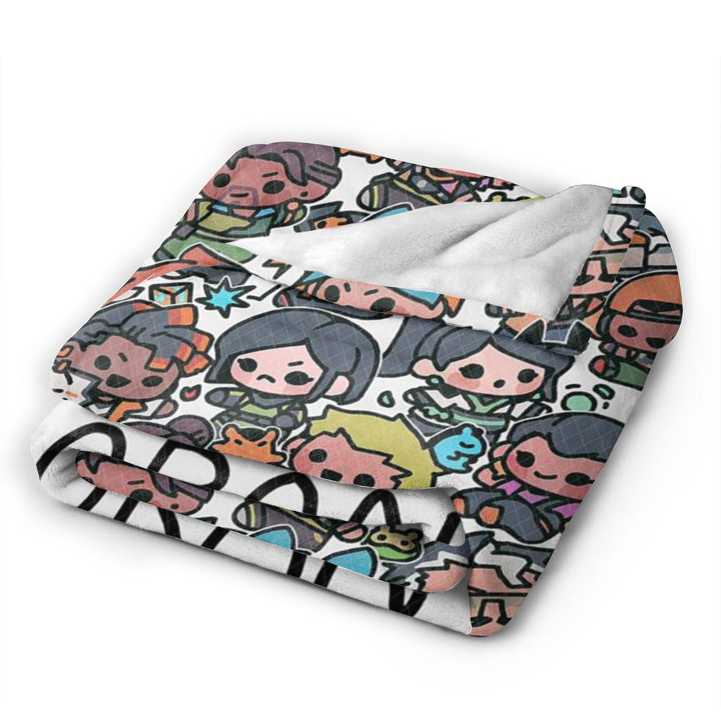 Valorant Game Flannel Blanket Winter  Soft Durable Bedding Throws for Kids Adult Living Room Fluffy Bedspread Sofa Bed Cover