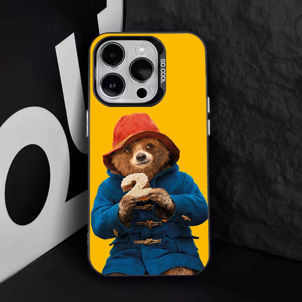 Cartoon P-Paddington B-Bears Phone Case For iPhone 17,16,15,14,13,12,11,Pro,Max,Plus,E,Air,Mini Black Tpu Cover