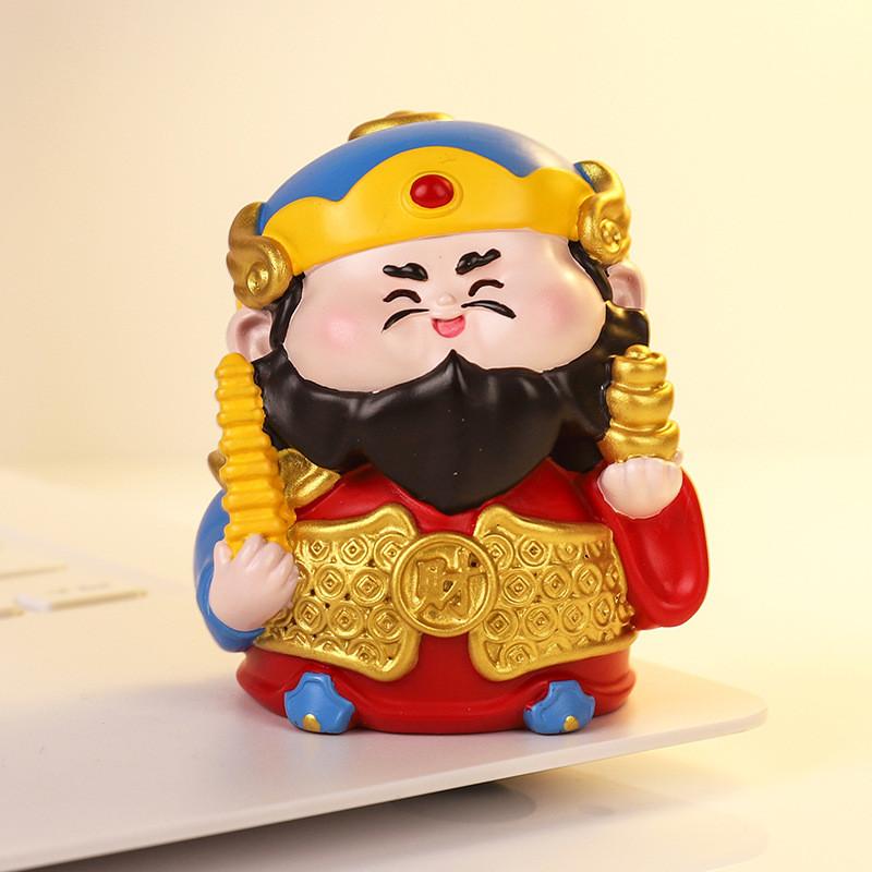 Mythology Wealth God Resin Car Decor Feng Shui Gift For Prosperity And Good Fortune