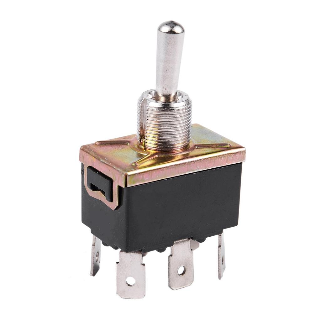 A84E-5X AC 250V/10A 125V/15A DPDT 3 Position ON/OFF/ON 6 Pins Toggle Switch Black+Silver
