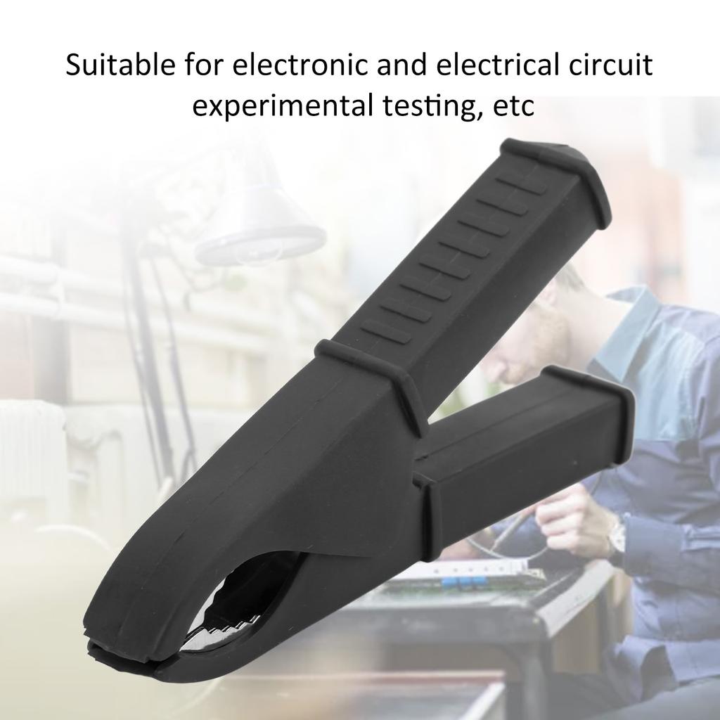 2 Pcs Insulated Clip 100mm All Copper Battery Electrical Test Insulation Clip Spring Clip Clip