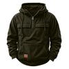 Men's Casual Multi-Pocket Zipper Hoodie - European Style for Autumn/Winter 2025
