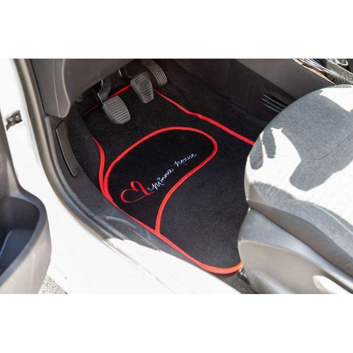 Tapis De Voiture - Tataway - Universels - Broderie Minnie - 4 Pièces - Moquette